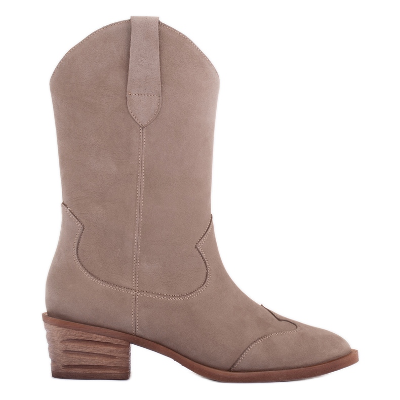 Marco Shoes Natural leather beige boots Marco Shoes Natural leather beige boots