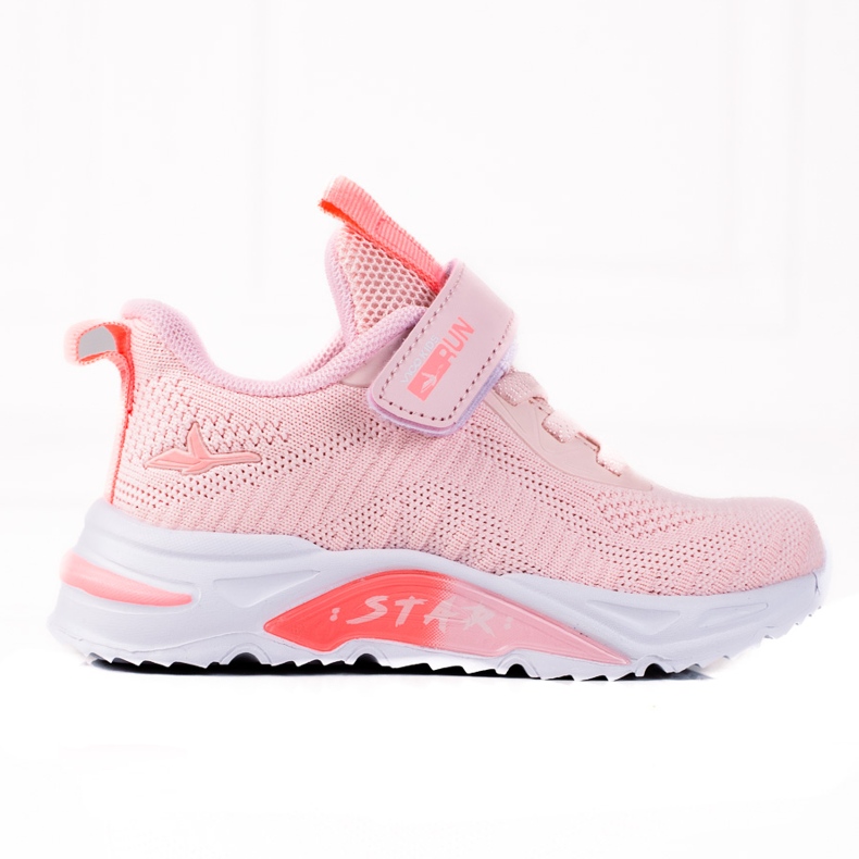 Vico girls' sneakers, fabric on a thick sole pink Vico girls' sneakers, fabric on a thick sole pink
