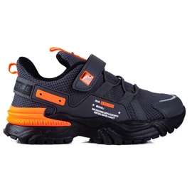 Vico Shelovet boys' sports shoes with a thick sole multicolored orange grey