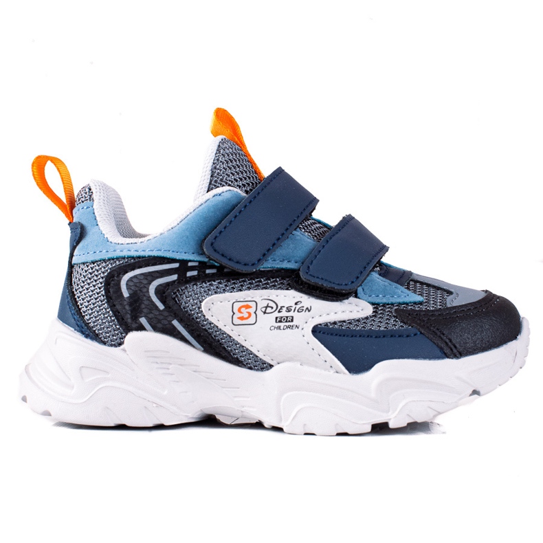 Shelovet boys' sneakers on a thick gray sole blue grey Shelovet boys' sneakers on a thick gray sole blue grey