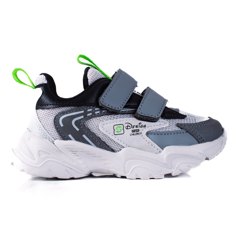 Shelovet boys' sneakers with a thick sole, light gray grey