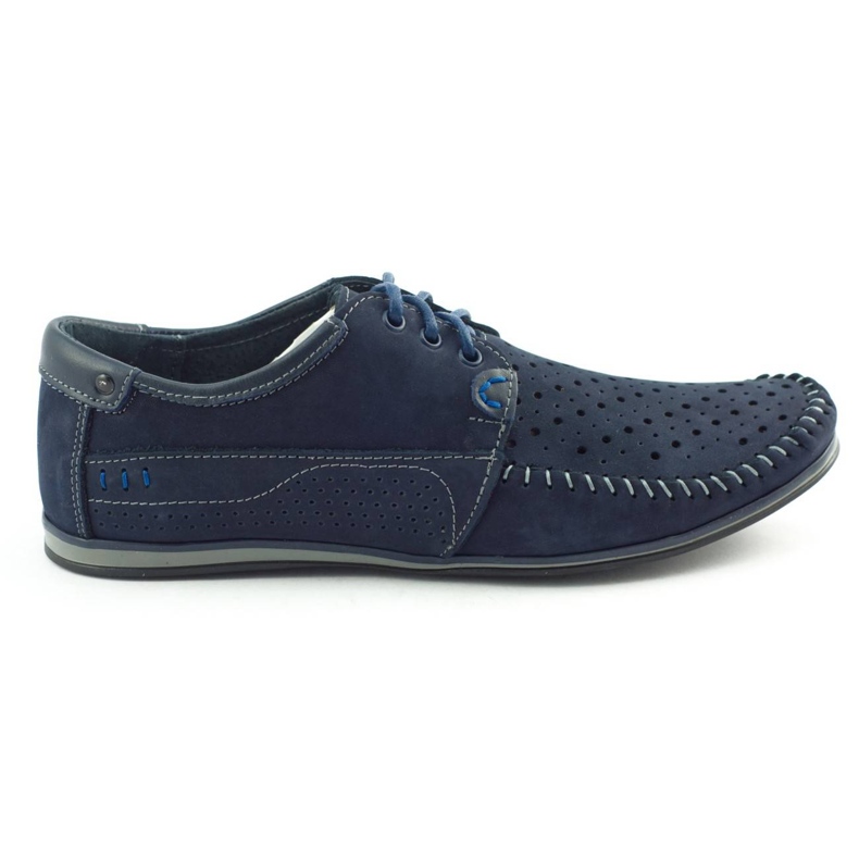KOMODO Men's summer shoes, moccasins 875, navy blue