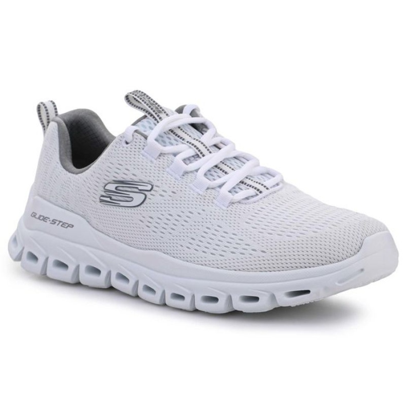 Skechers Glide Step Fasten Up White M 232136-WHT grey