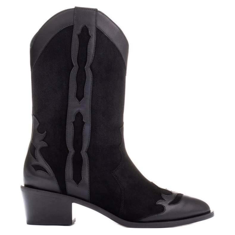 Marco Shoes Black natural suede boots