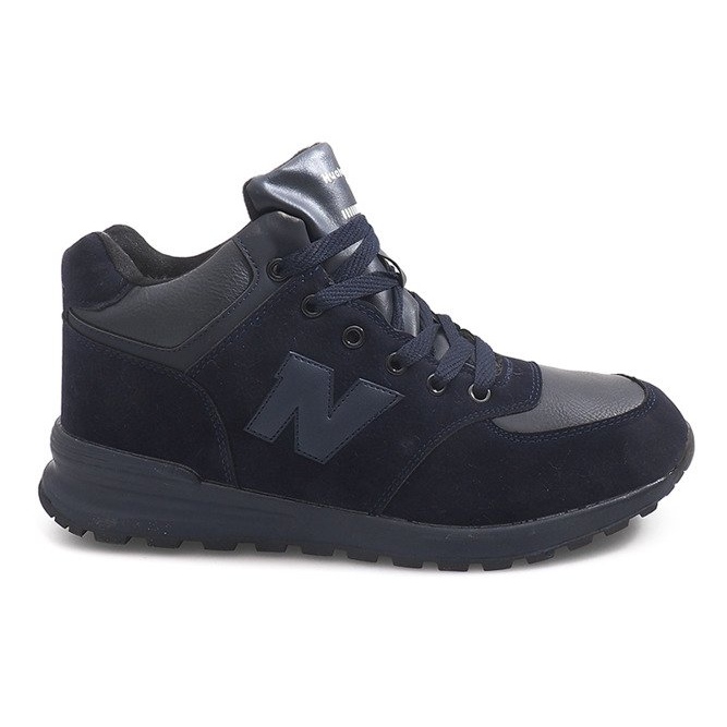 Warm snow boots H1737D Navy blue
