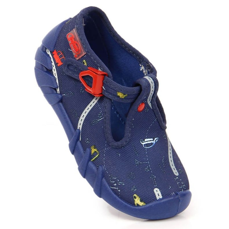 Slippers with fastening Befado Jr BEF2S navy blue