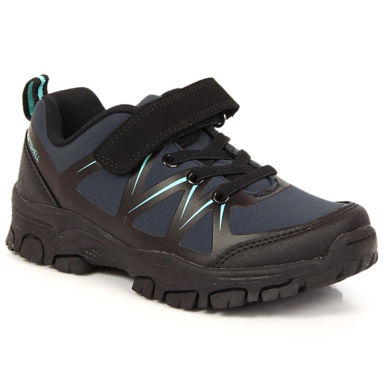 Trekking shoes with Velcro American Club Jr AM902B navy blue