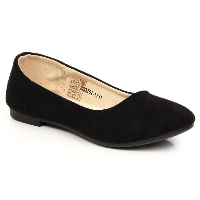 Eco suede ballerinas eVento Jr EVE358B black