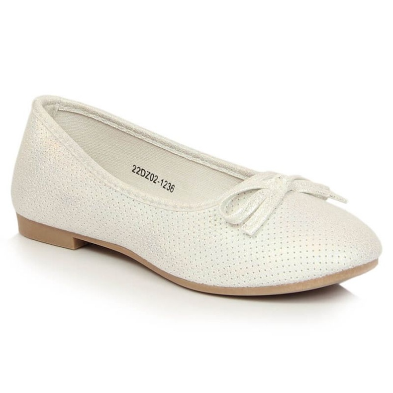 Ballerinas with a bow eVento Jr EVE359B white