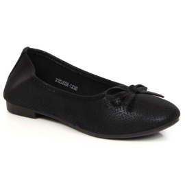 Ballerinas with bow eVento Jr EVE359C black