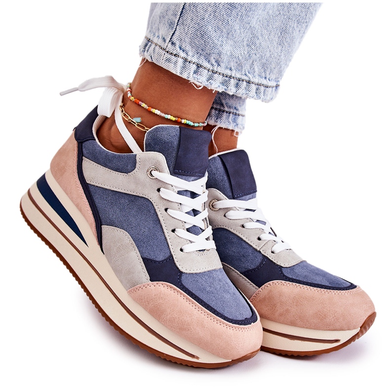 PS1 Women's Suede Sport Shoes Blue-Gray Elisse pink grey PS1 Women's Suede Sport Shoes Blue-Gray Elisse pink grey