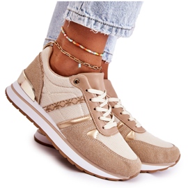 PG1 Classic Women's Tied Sports Shoes Beige Elenes