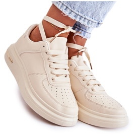 PG1 Classic Eco-Leather Sneakers Beige Jennys PG1 Classic Eco-Leather Sneakers Beige Jennys