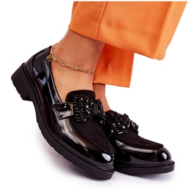 S.Barski Women's Brogues Lacquered With A Bow Black Laurent S.Barski Women's Brogues Lacquered With A Bow Black Laurent