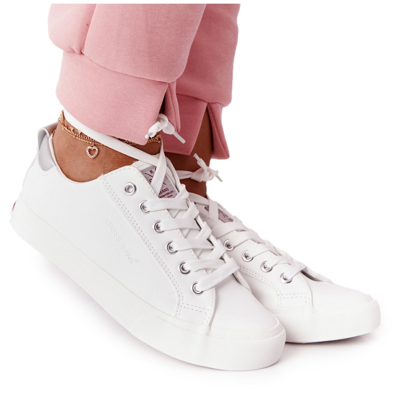 Big Star Women's Eco-Leather Sneakers Cross Jeans HH2R4001C White