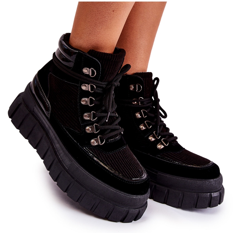 FB3 Fashionable Women's Boots On The Black Magnific Platform FB3 Fashionable Women's Boots On The Black Magnific Platform
