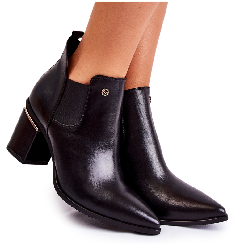 Leather Boots On High Heel Laura Messi 2506 Black Leather Boots On High Heel Laura Messi 2506 Black