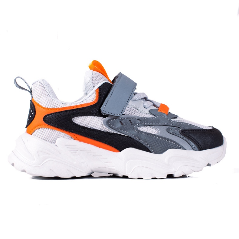 Shelovet boys' sneakers on a thick gray platform grey multicolored