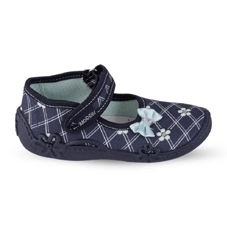 Girls' slippers Viggami Emma print blue