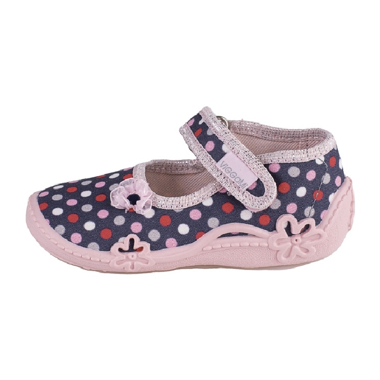 Girls' slippers Viggami Monika polka dots multicolored