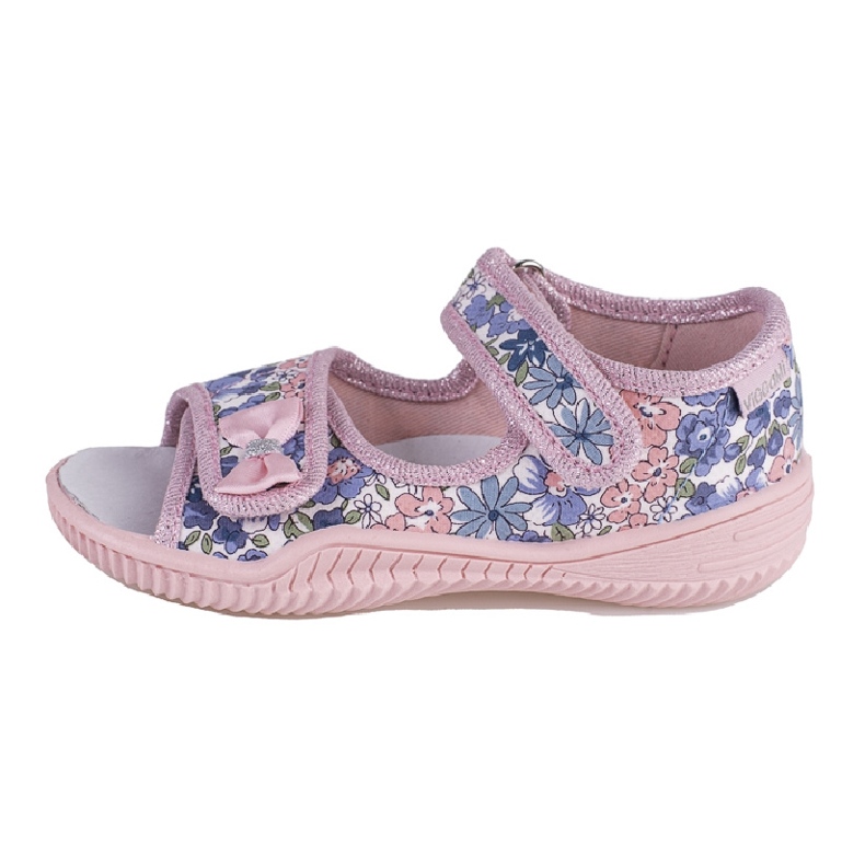 Girls' slippers Viggami Marta flowers blue pink multicolored Girls' slippers Viggami Marta flowers blue pink multicolored