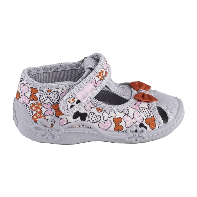 Girls slippers Viggami Marysia bows grey Girls slippers Viggami Marysia bows grey