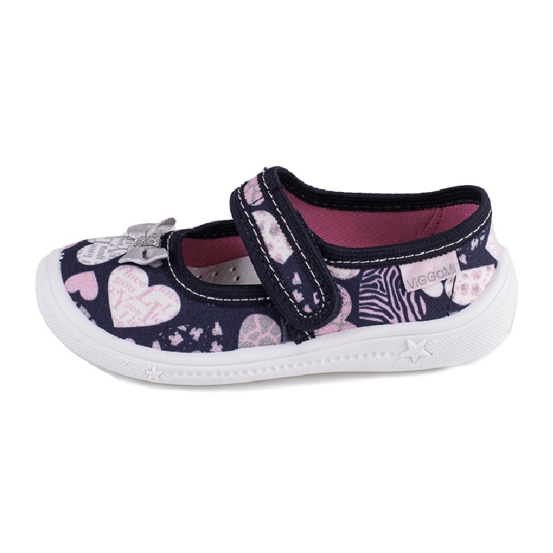 Girls slippers Viggami Dorothy of the heart navy blue