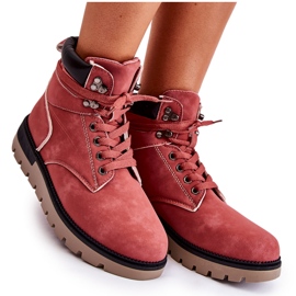 Leather Booties On The Red Ressa Platform