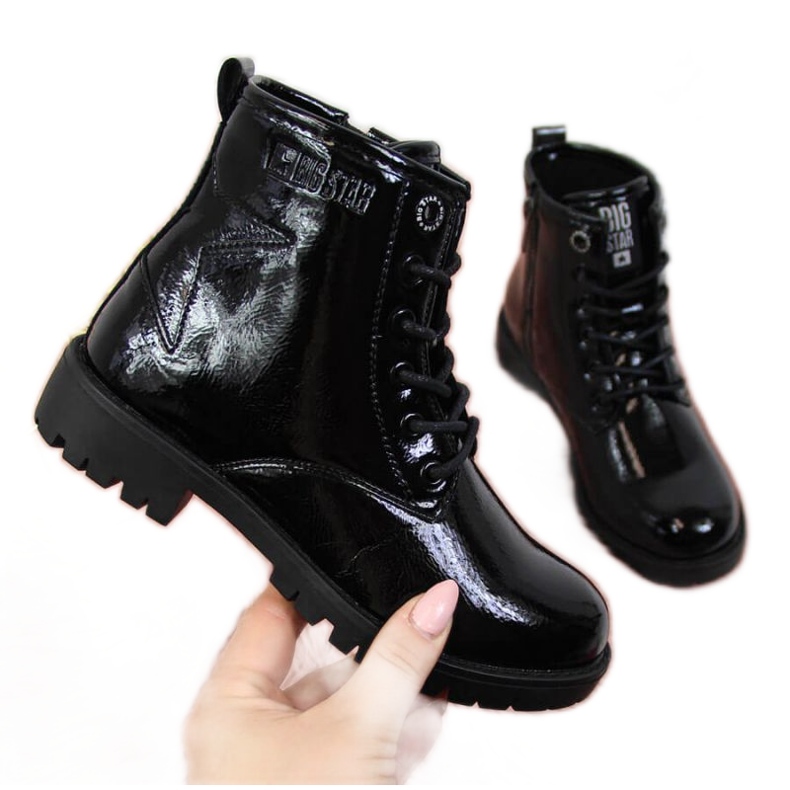 Girls' black bovver boots Big Star II374045