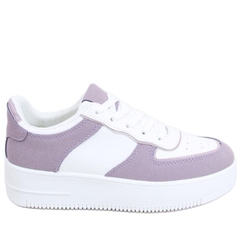 Zetto Purple women's sports shoes white