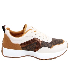 Akira Camel Trainers beige brown multicolored Akira Camel Trainers beige brown multicolored