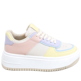 Dhara Yellow women's sneakers white blue pink multicolored