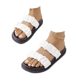 White women's slippers from Buzaco
