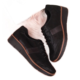 Leather women's shoes on a wedge black and brown Filippo Leather women's shoes on a wedge black and brown Filippo