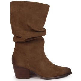 Women's short crinkled boots Vinceza brown Women's short crinkled boots Vinceza brown