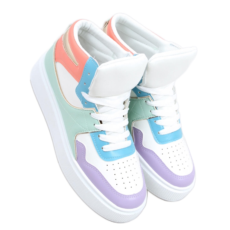 Erva Multicolor high-top trainers white purple multicolored green