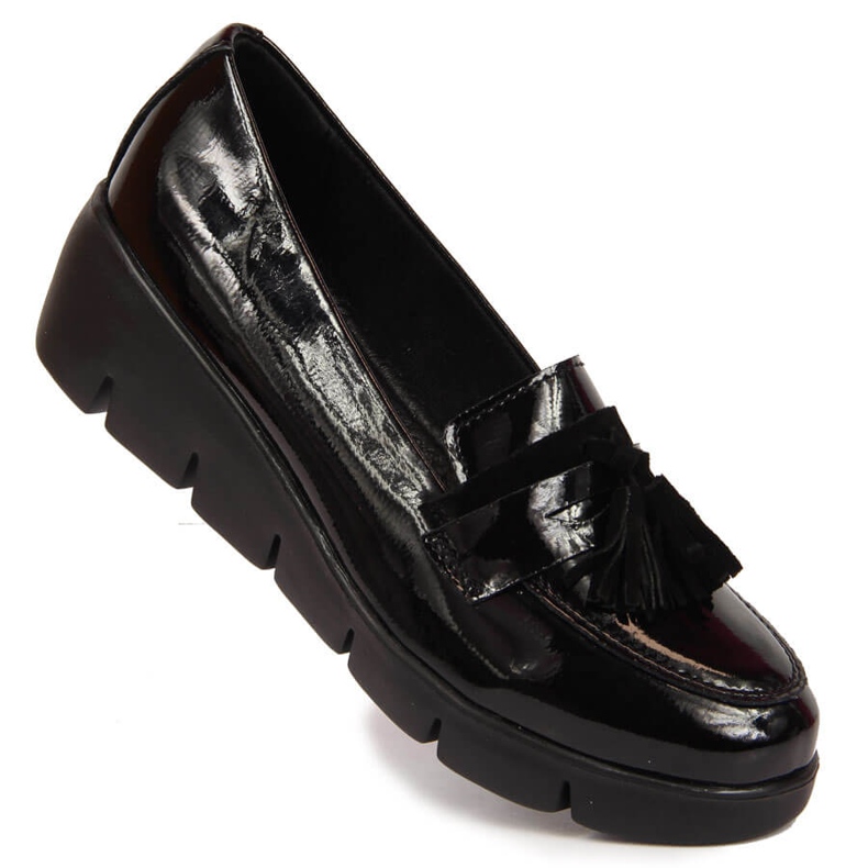 Black patent leather women's shoes Filippo