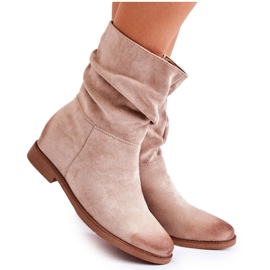 PG1 Women's Suede High Boots Beige Venis