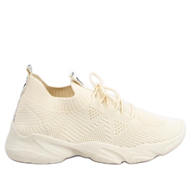 Fresto Beige sock sports shoes