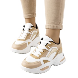 Beige sneakers for women from Eshelby white Beige sneakers for women from Eshelby white