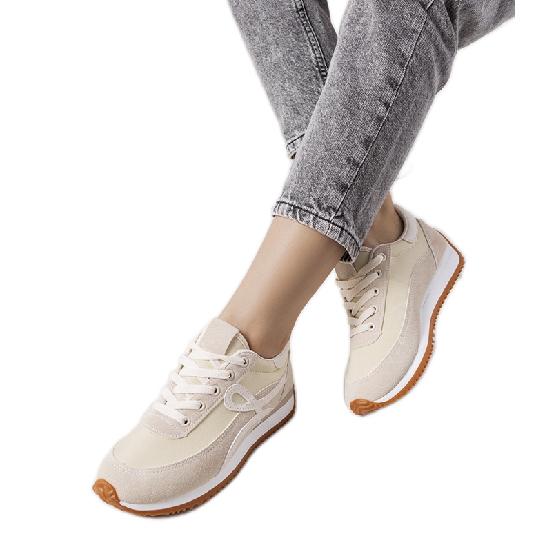 Beige sneakers for women Lesina