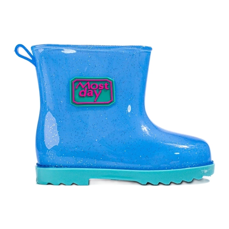 Blue Wellington boots for a boy