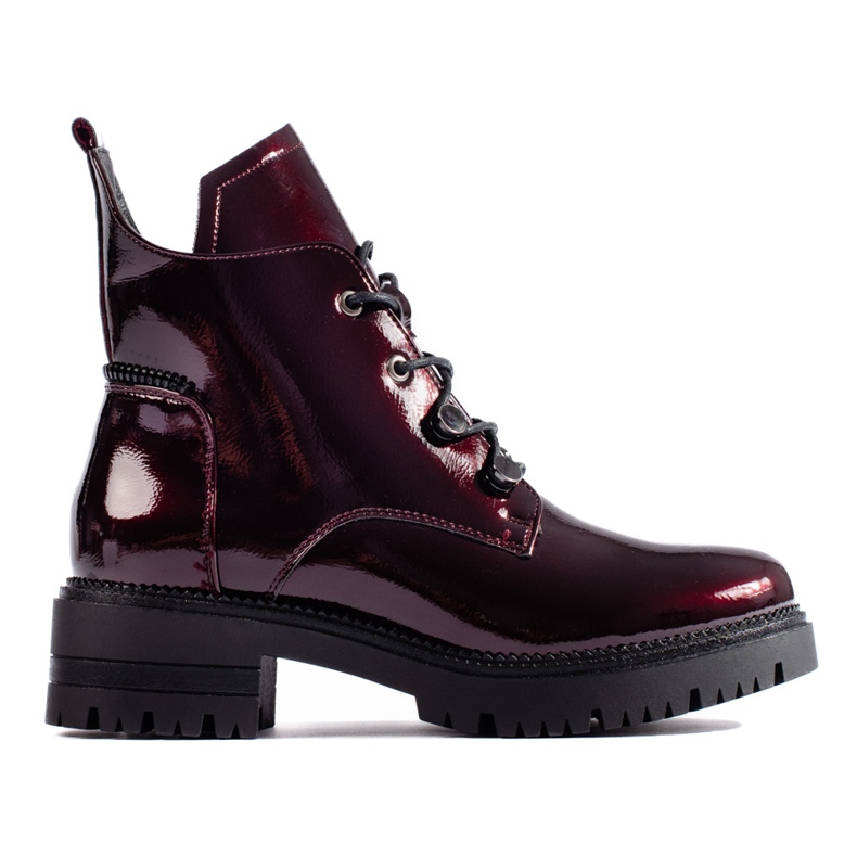 W. Potocki Burgundy lacquered boots from Potocki