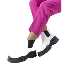 White boots on a high Wekey sole