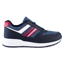 Comfortable navy blue Shelovet men's sports shoes