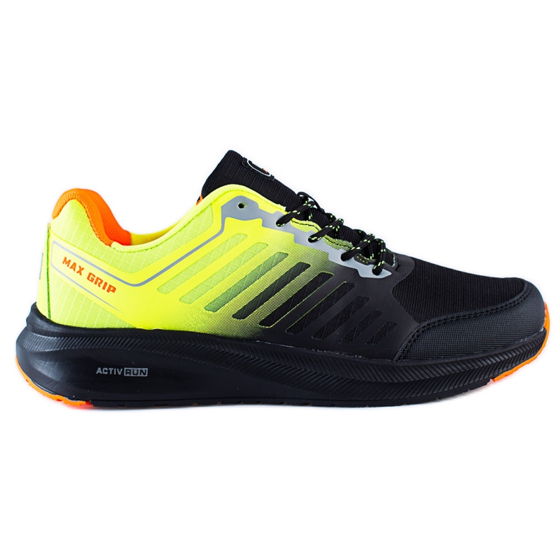 DK black men's sports shoes yellow