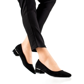 SHELOVET Classic pumps with low heels black