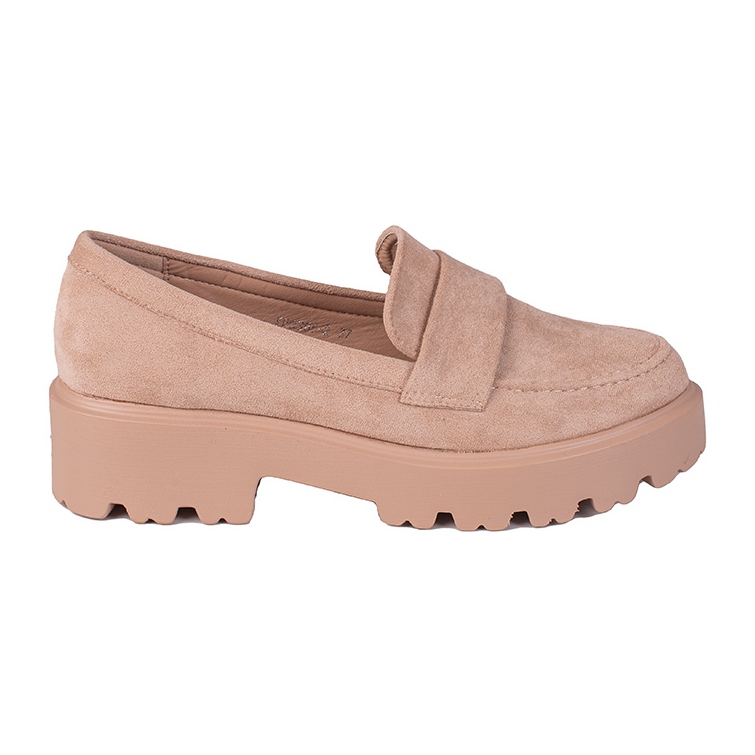 Beige suede shoes Shelovet