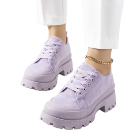 BM Purple sneakers on the Dearth platform
