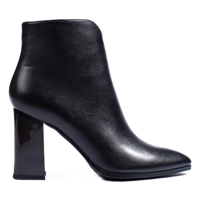 Classic women's Shelovet black boots made of ecological suede